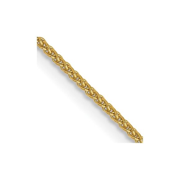 14k Yellow Gold 20 inch 1.05mm Diamond-cut Spiga with Spring Ring Clasp Chain,All Products : American Fashion Style Bags On Sale